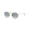 Anteojos de Sol Ray Ban Round 3447 001/3f  Espejado azul 50