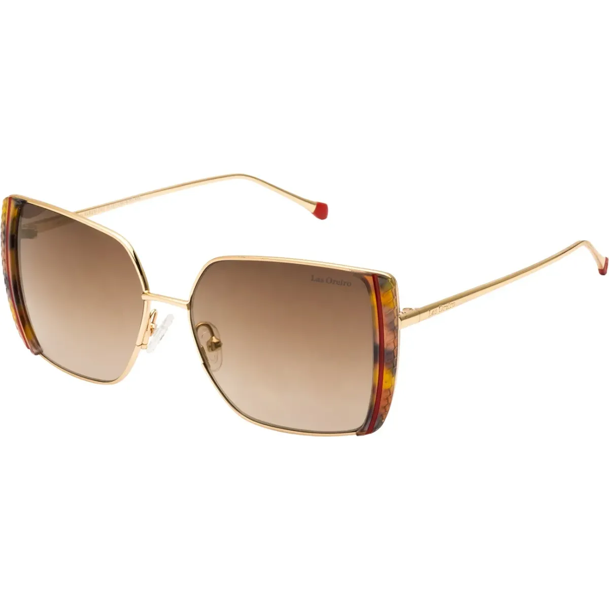 Anteojos de sol Las Oreiro 7353 semi espejado dorado