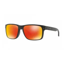 Anteojos de Sol Oakley Holbrook 9102 E2 Negro Opaco Prizm Ruby