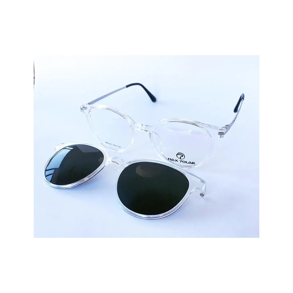 Anteojo Max Polar Clip On Magic 330 Transparente 4