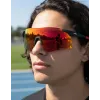 Lentes de Sol Rusty Pass mblk revo red Espejado Rojo