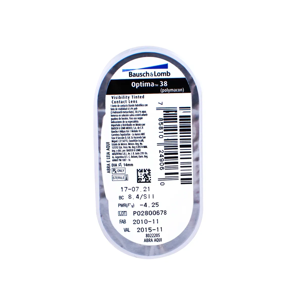 Lentes de Contacto Bausch Lomb Optima